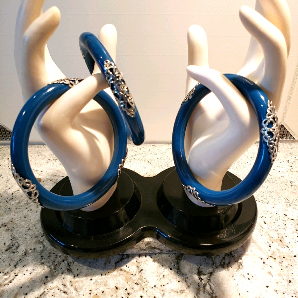 Bangle bracelets.